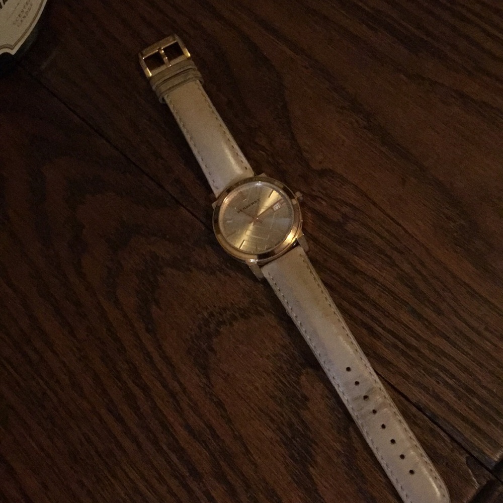 Burberry rose gold watch